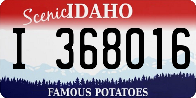 ID license plate I368016