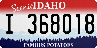 ID license plate I368018