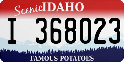 ID license plate I368023