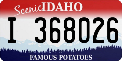 ID license plate I368026