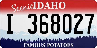 ID license plate I368027