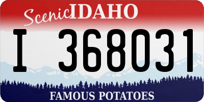 ID license plate I368031
