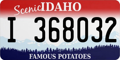 ID license plate I368032