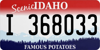 ID license plate I368033