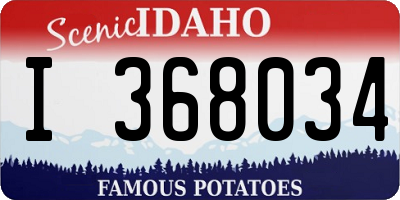ID license plate I368034