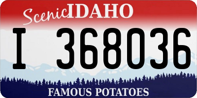 ID license plate I368036
