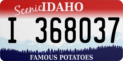 ID license plate I368037