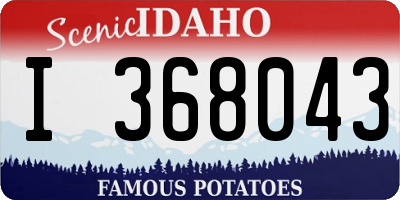 ID license plate I368043