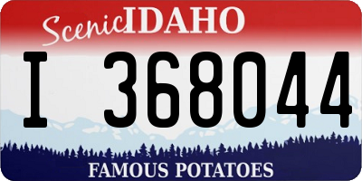 ID license plate I368044