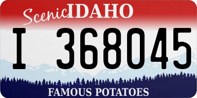 ID license plate I368045