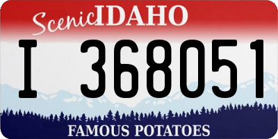 ID license plate I368051