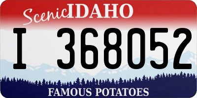 ID license plate I368052