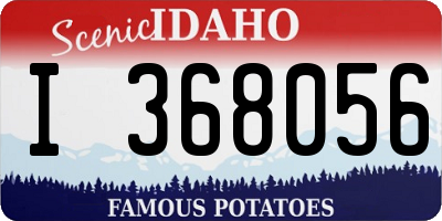 ID license plate I368056