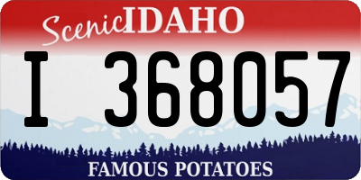 ID license plate I368057