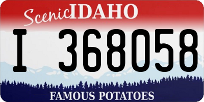 ID license plate I368058