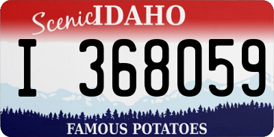 ID license plate I368059