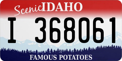 ID license plate I368061