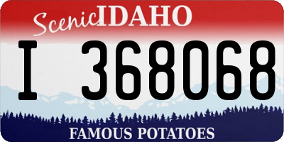ID license plate I368068