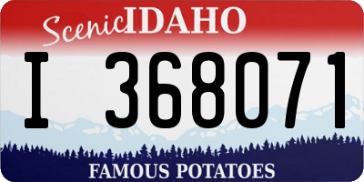 ID license plate I368071