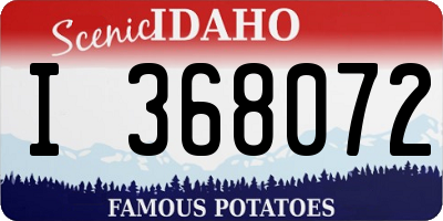 ID license plate I368072