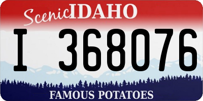 ID license plate I368076