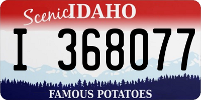 ID license plate I368077