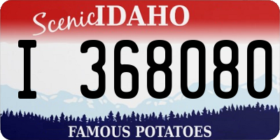 ID license plate I368080