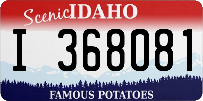 ID license plate I368081