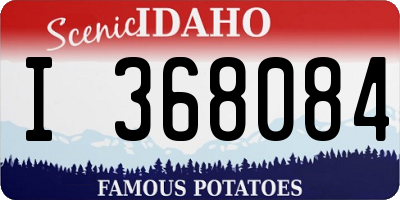 ID license plate I368084