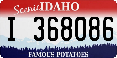 ID license plate I368086