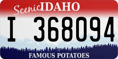 ID license plate I368094
