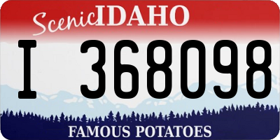 ID license plate I368098