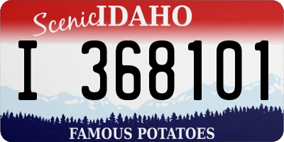 ID license plate I368101