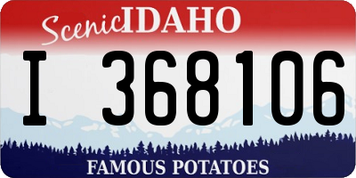 ID license plate I368106
