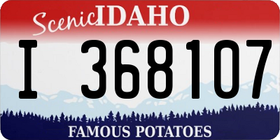 ID license plate I368107