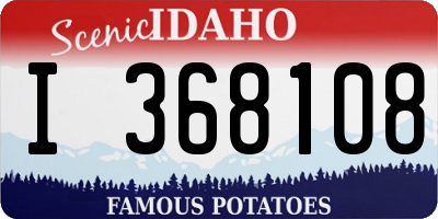 ID license plate I368108