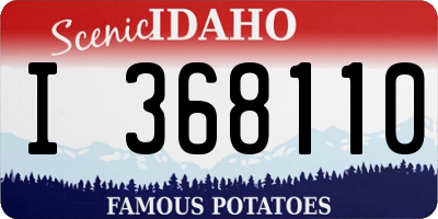 ID license plate I368110