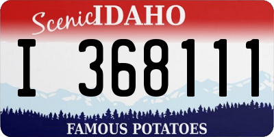 ID license plate I368111