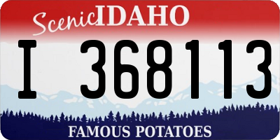 ID license plate I368113
