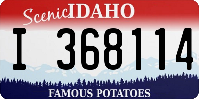 ID license plate I368114