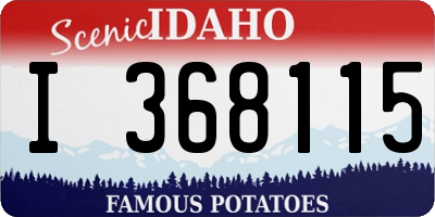 ID license plate I368115