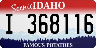 ID license plate I368116