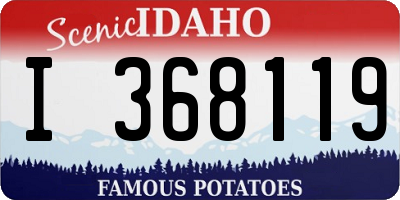 ID license plate I368119