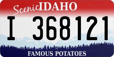 ID license plate I368121