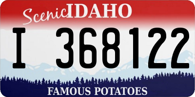 ID license plate I368122