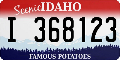 ID license plate I368123