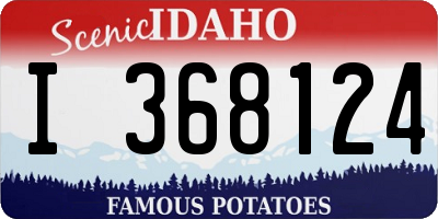 ID license plate I368124