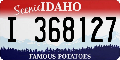 ID license plate I368127