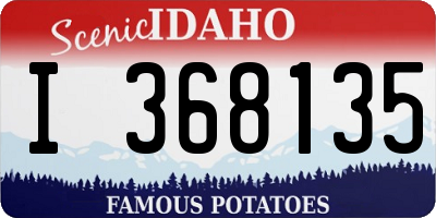 ID license plate I368135