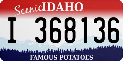 ID license plate I368136
